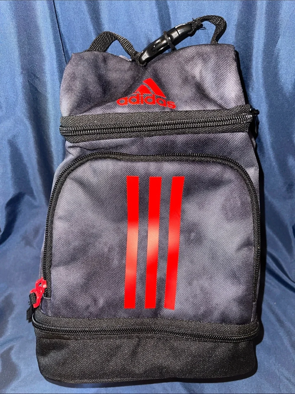adidas Excel 2 Men’s Black Lunch Bag with Red Stripes